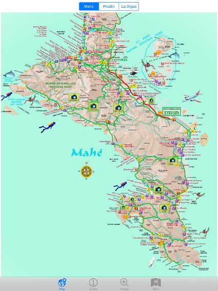 mahe seychelles tourist map